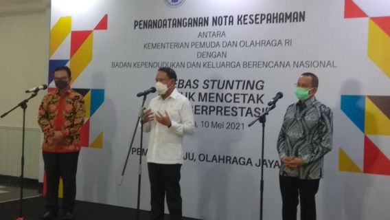 Menpora Teken MoU Penanganan Stunting dengan BKKBN