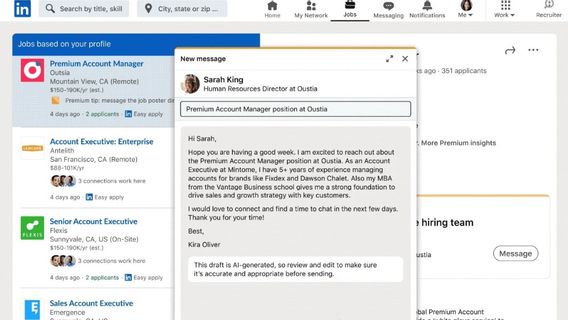 Fitur AI Baru LinkedIn Bisa Bikin Surat Pengantar untuk Lamaran Kerja