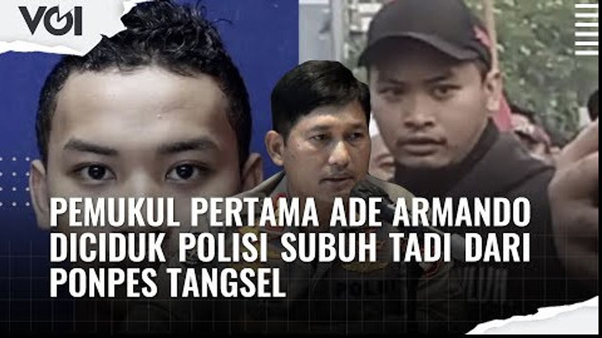 VIDEO: Police Arrest Dhia Ul Suspected First Beater Ade Armando Haq From Tangsel Islamic Boarding School