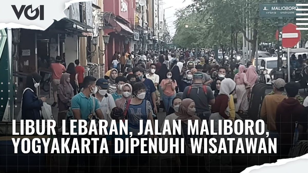 VIDEO: Libur Lebaran, Jalan Maliboro, Yogyakarta Dipenuhi Wisatawan