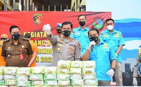 Polda Lampung Musnahkan Puluhan Kilogram Narkotika