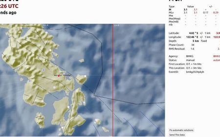 Getaran Gempa M 3,1 Konawe Selatan Terasa di Knedari, BMKG Sebut Akibat Sesar Aktif