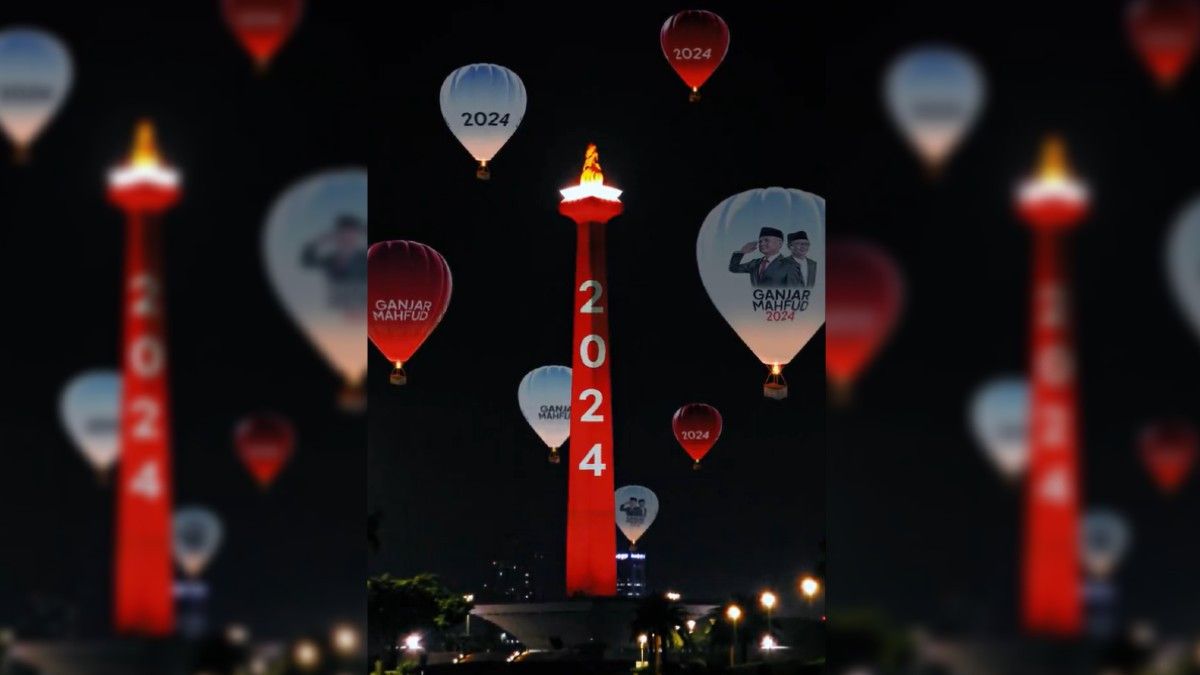 Ternyata Video Viral Balon Udara Ganjar-Mahfud di Monas Editan