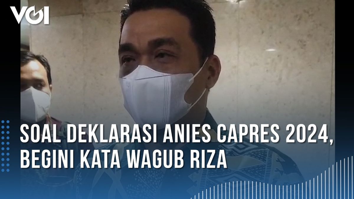 VIDEO: Regarding The Declaration Of Anies Candidate 2024, This Is What Deputy Governor Riza Said
