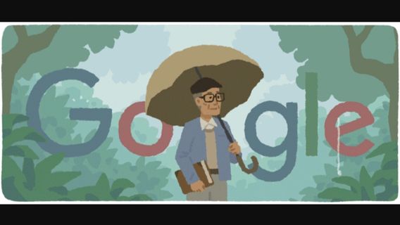 Indonesian Singer Sapardi Djoko Damono Colors Google Doodle Today