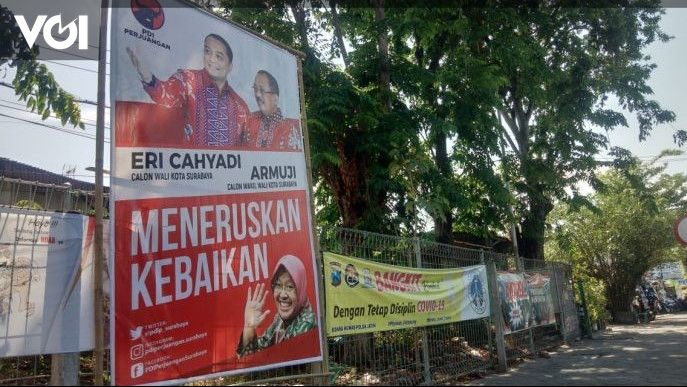 Machfud Arifin-Mujiaman's Complaint About Risma's Photo At Billboard ...