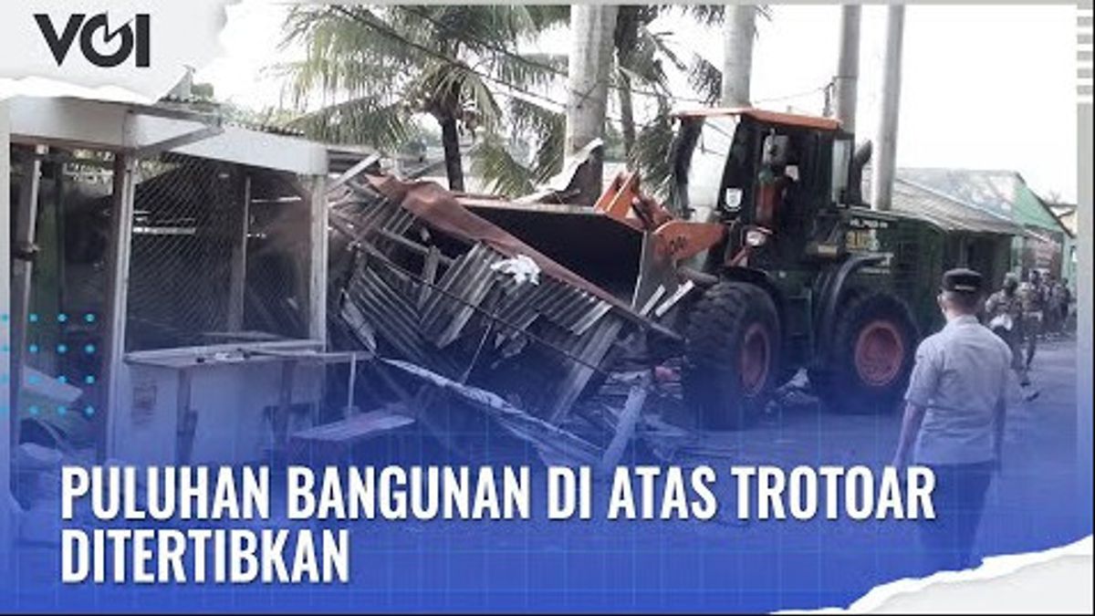 视频：在Cakung Jaktim的人行道上铺设了数十座建筑物