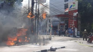 Retail Gasoline Covered By Pertamina Gas Station Burns Due To Gasoline Spill