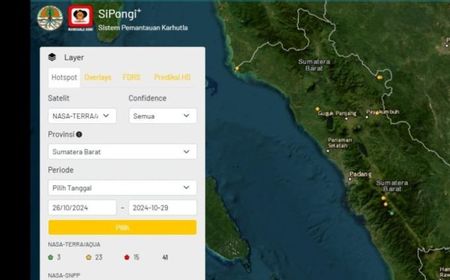 27 Sebaran Panas Terjadi di Sumbar, Hari Ini Muncul Lagi 4 Titik