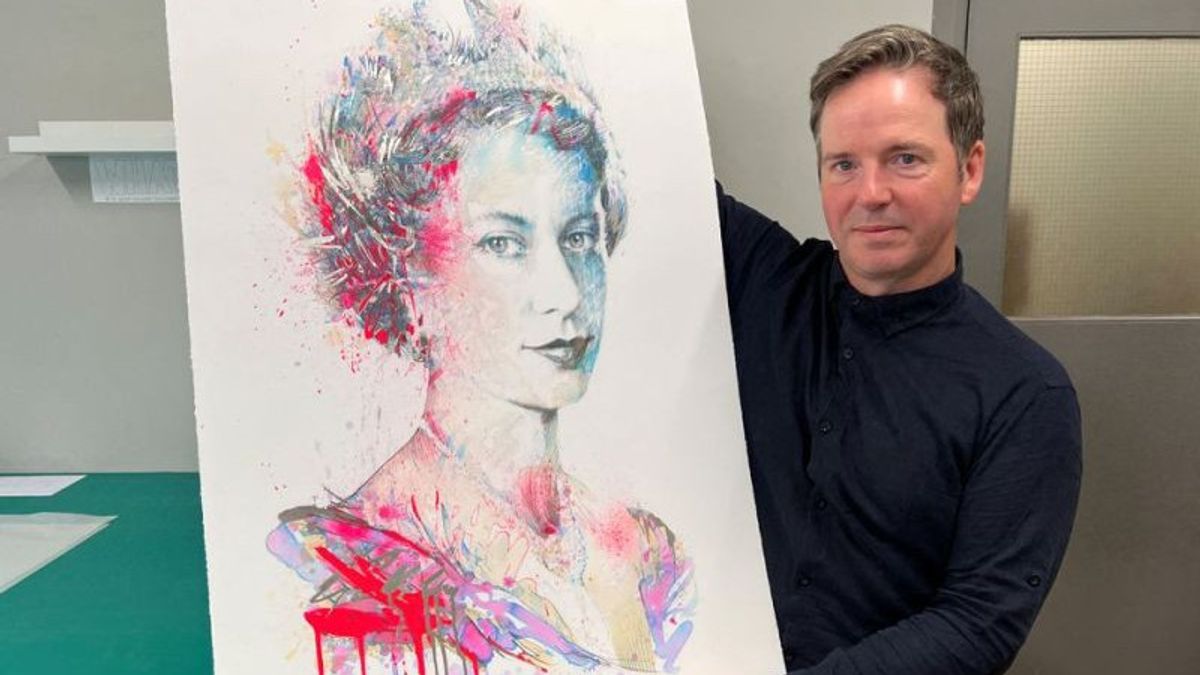 Dihiasi Debu Berlian, Karya Grafis Ratu Elizabeth Ini Laku Puluhan Juta Rupiah 