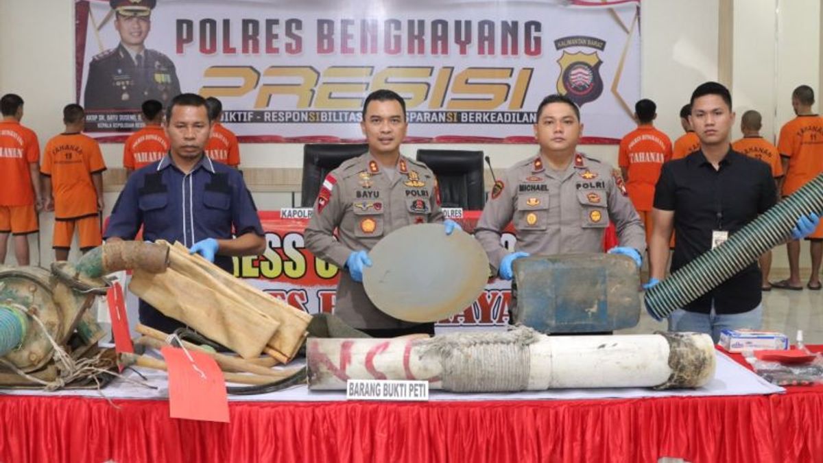 Bengkayang Police Reveals 5 Illegal Gold Mining Cases, 19 Suspects Named