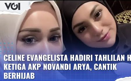 VIDEO: Celine Evangelista Hadiri Tahlilan Hari Ketiga AKP Novandi Arya, Cantik Berhijab