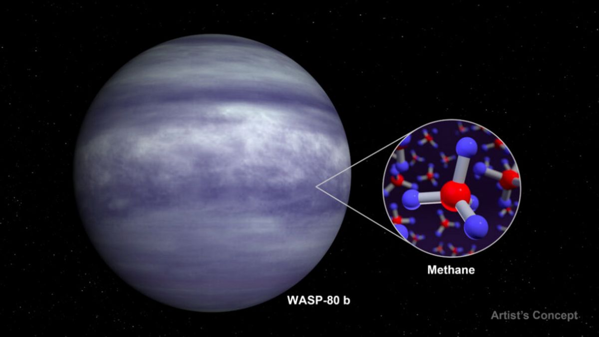NASAジェームズウェッブは系外惑星WASP-80bにメタン含有量を見つけました