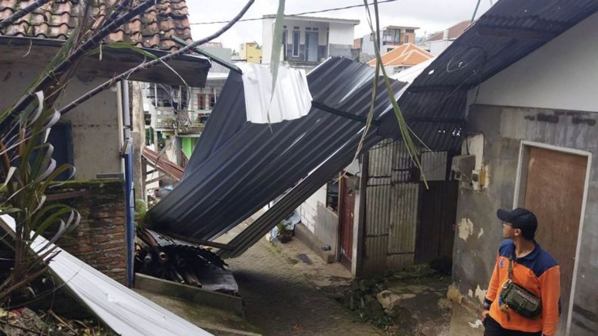 巴图市受到肯昌风的袭击:倒下的树,损坏的房屋,但没有人员伤亡