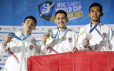 Bangga! Indonesia Sapu Bersih Podium Piala Dunia Panjat Tebing di Seoul