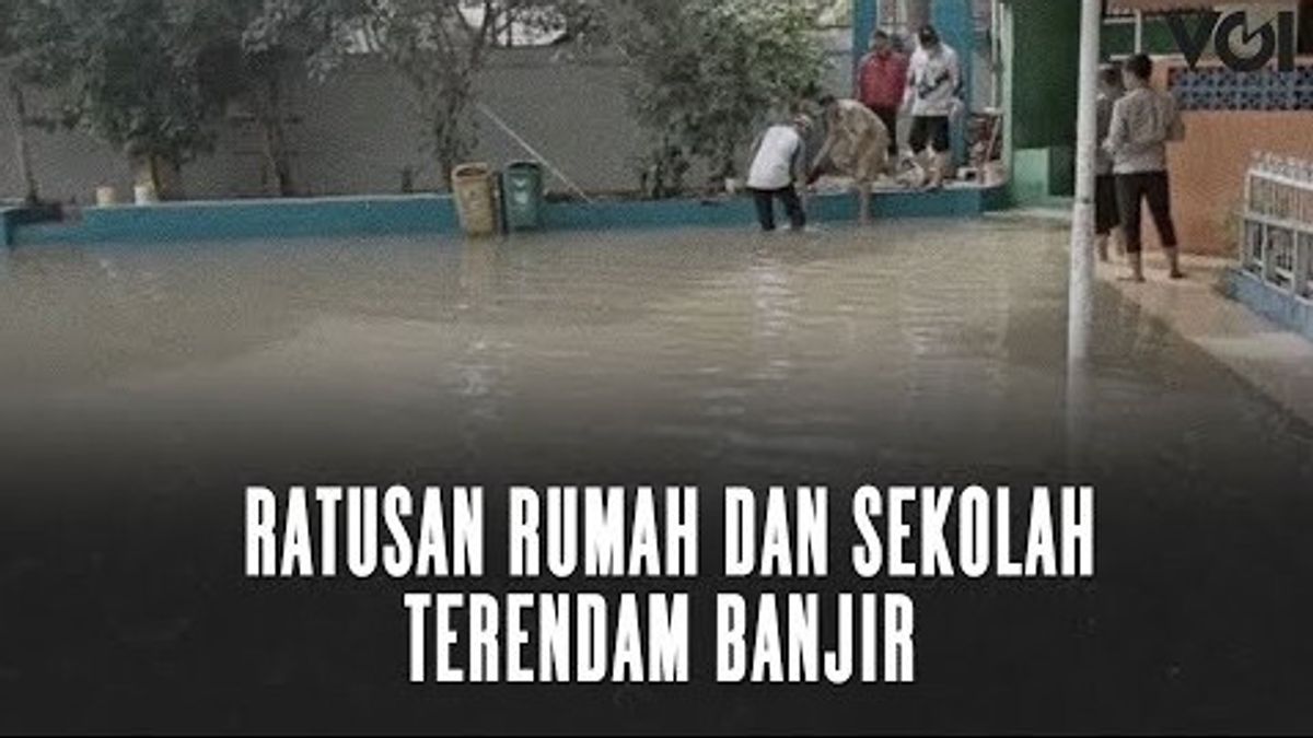 ビデオ:デポック滑りやすい川の氾濫、何百もの家屋や学校が浸水
