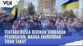 VIDEO: Tentara Rusia Berikan Tembakan Peringatan, Warga Enerhodar Tidak Takut