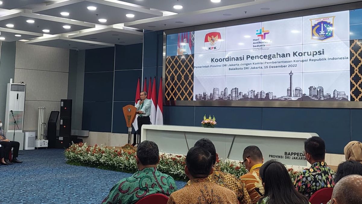 The Corruption Eradication Commission (KPK) Came To Heru Budi's Office, Will Send An Anti-Corruption Task Force To Monitor The Ranks Of The DKI Provincial Government