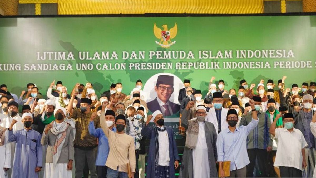 论坛Ijtima Ulama-Pemuda Islam West Java支持Sandiaga Uno作为2024年总统候选人