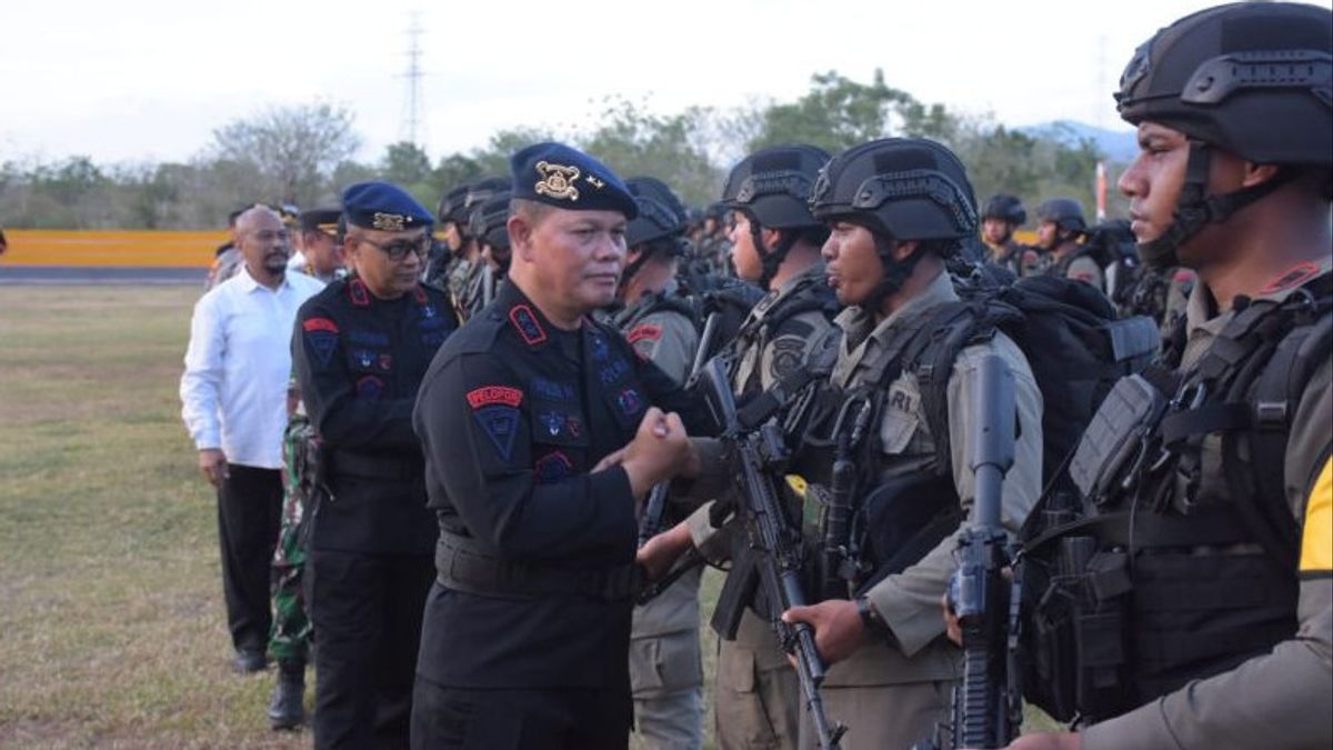 110 Brimob Personnel From The Central Sulawesi Police Were Sent To Papua