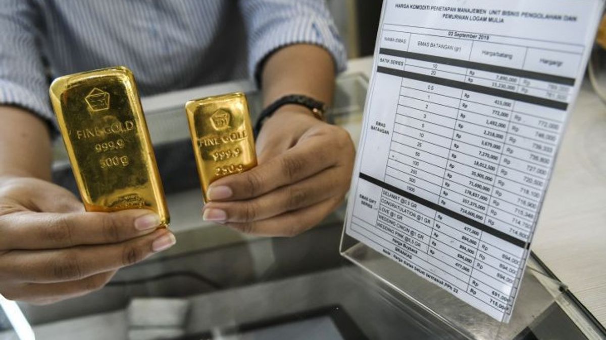 Antam's Gold Price Soared Rp10,000 To Rp1,125,000 Per Gram Ahead Of The Weekend