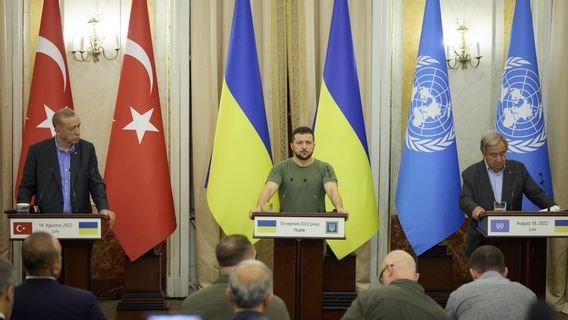 Bertemu di Ukraina, Sekjen PBB Bersama Presiden Erdogan dan Zelensky Bahas Pembangkit Nuklir hingga Pembicaraan Damai