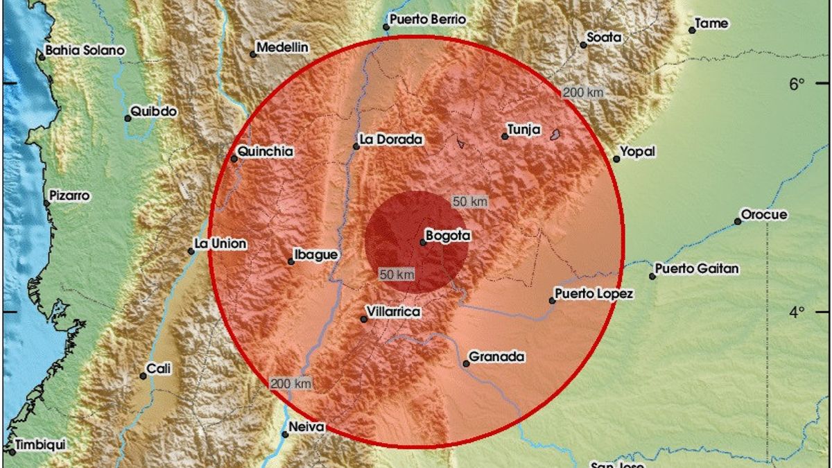 6.3 SR Earthquake Shakes Colombia's Capital Bogota, One Person Dies