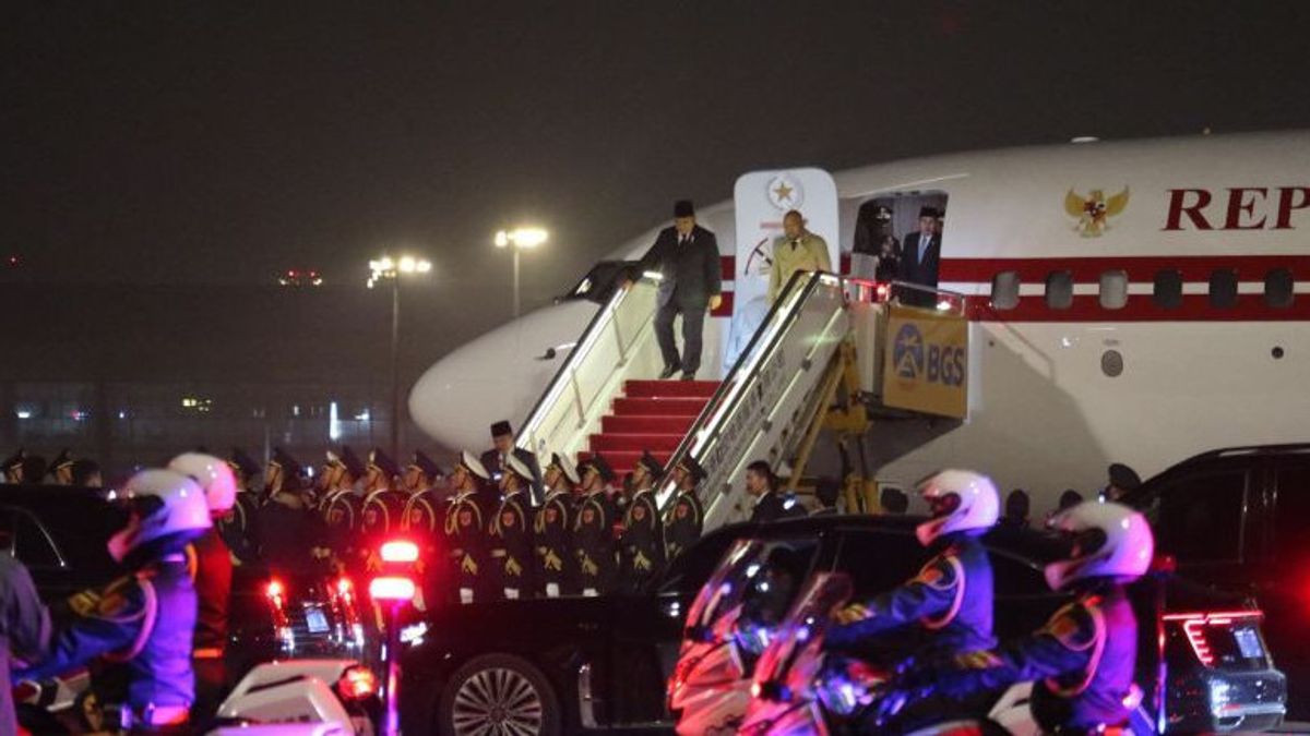 President Prabowo Arrives In Beijing For First State Visit