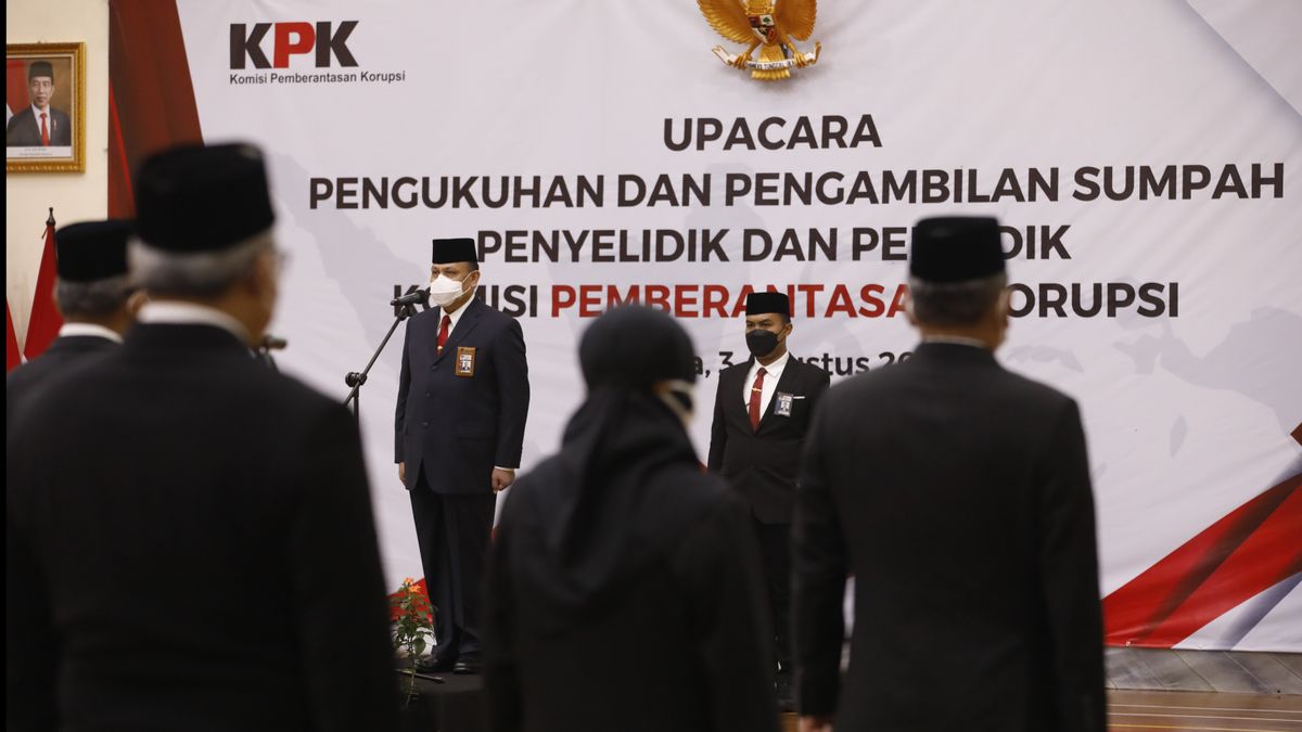 Ketua KPK Firli Ambil Sumpah 78 Penyelidik dan 112 Penyidik, Tak Ada Novel Baswedan dkk