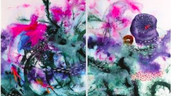 7つの水彩画の画家とさまざまな視覚表現の展示