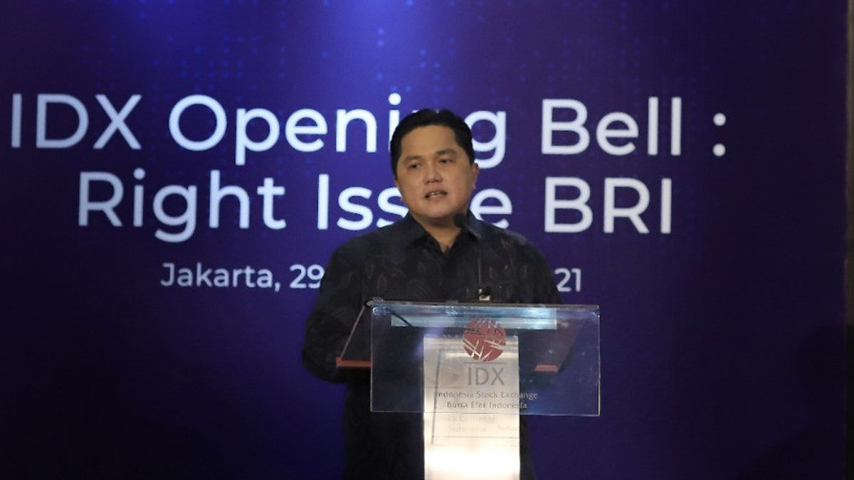 <i>Right Issue</i> Bank BRI Sukses, Erick Thohir: Bukti Market Indonesia Bergairah 