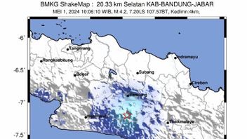BMKG : Les tremblements de terre à Bandung ont augmenté en raison des activités de discharge de Garut