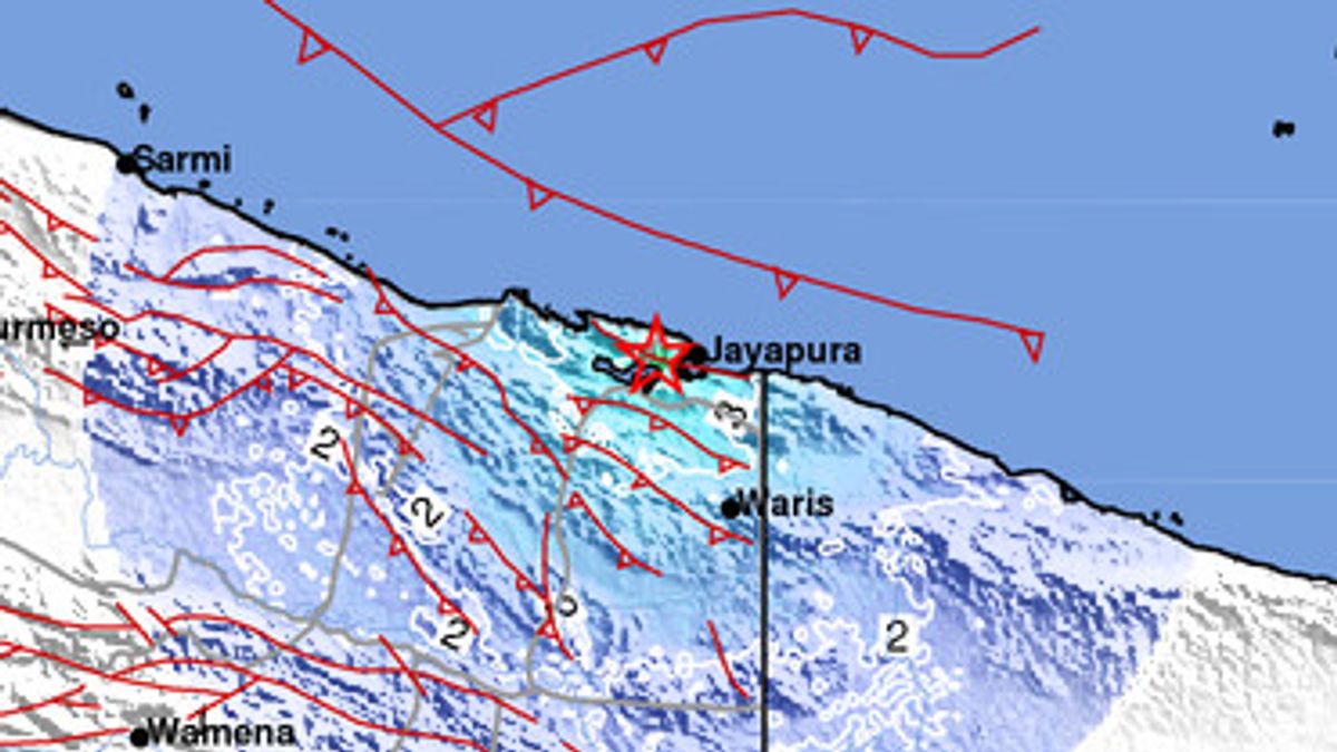 查亚普拉被M 4.9地震震动，中心在陆地上10公里