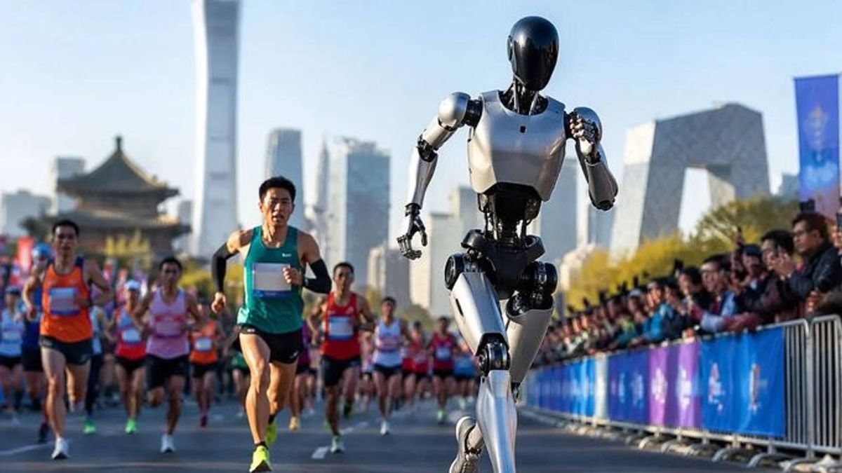 中国人形机器人夺得北京半程马拉松冠军，打破人类记录