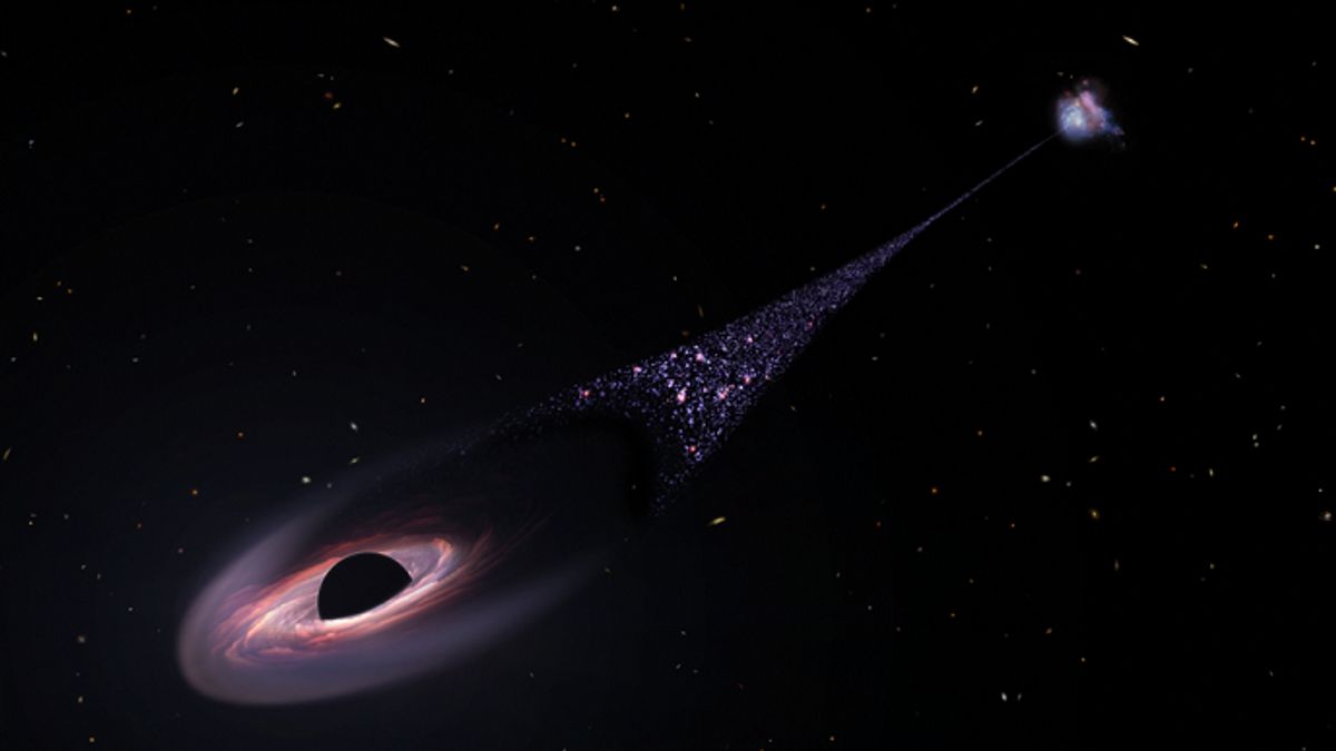 ハッブル望遠鏡は、新しい星の軌跡を生み出す脱出ブラックホールをキャプチャします
