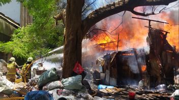 Une ancienne place d’objets à Kedoya a brûlé, 15 unités de damkar abaissées