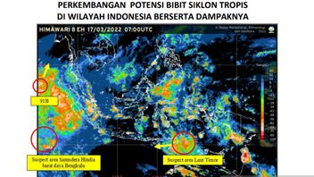 BMKG Monitors The Potential Of Three Tropical Cyclone Seeds In Indonesia, Here's The Impact