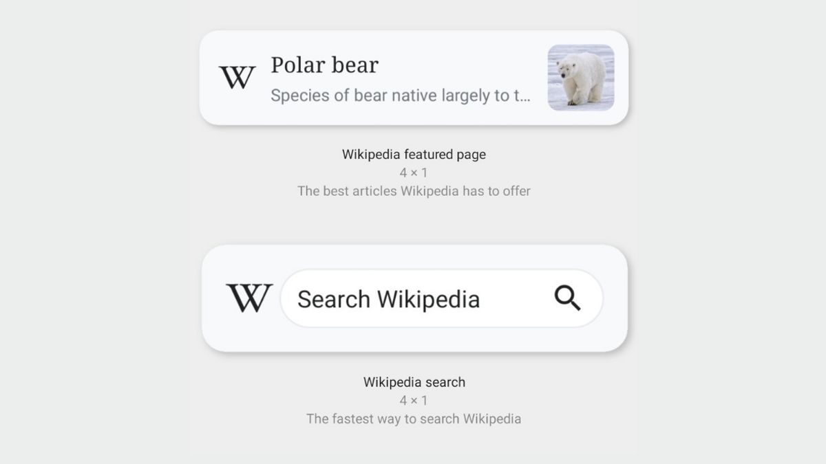 维基百科 更新适用于 Android 设备的 Widget