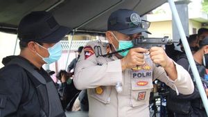 Senpi Scorpion yang Digunakan Tim Anti Kejahatan Jalanan di Kalteng, Polisi juga Dibekali GeNose