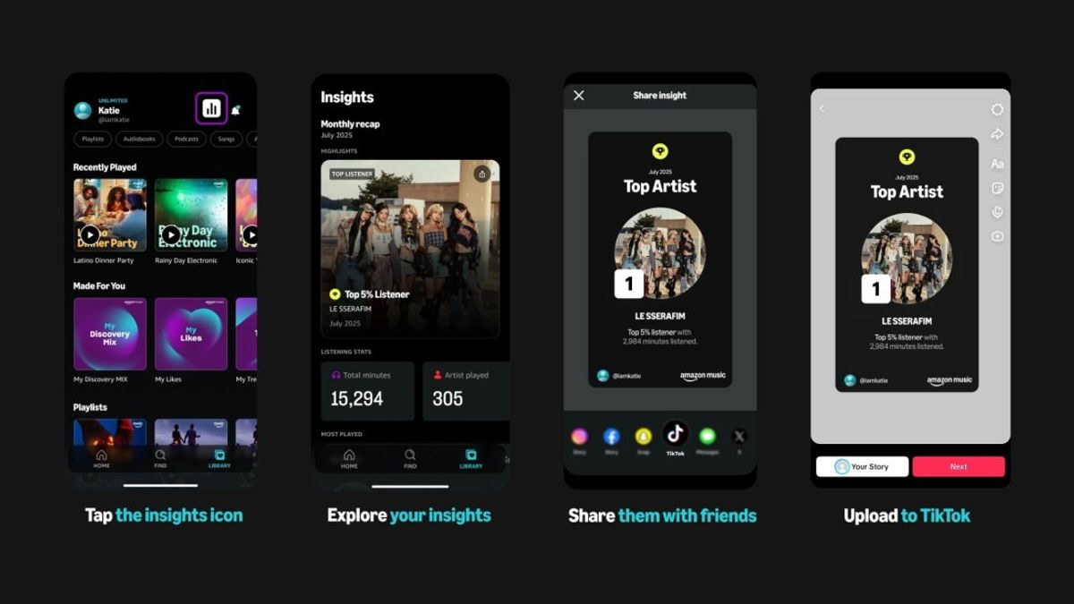 Pengguna Amazon Music Kini Bisa Bagikan Konten Langsung ke TikTok 