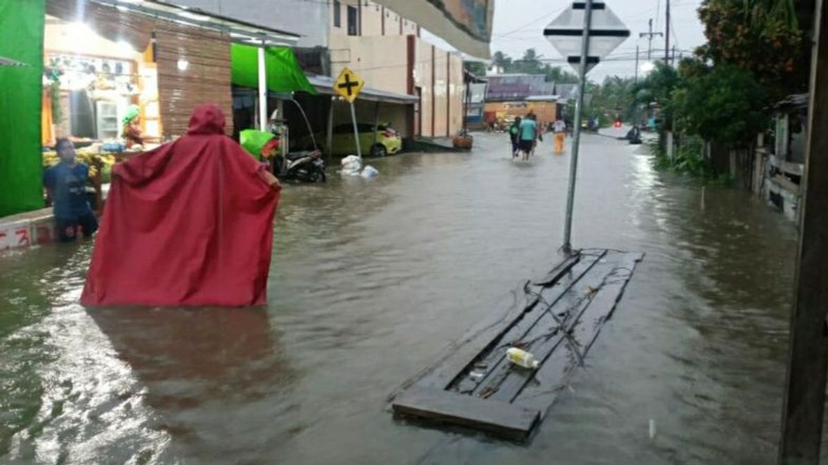 洪水が浸るドンド・トホ・ウナ・ウナ・スルテン集落