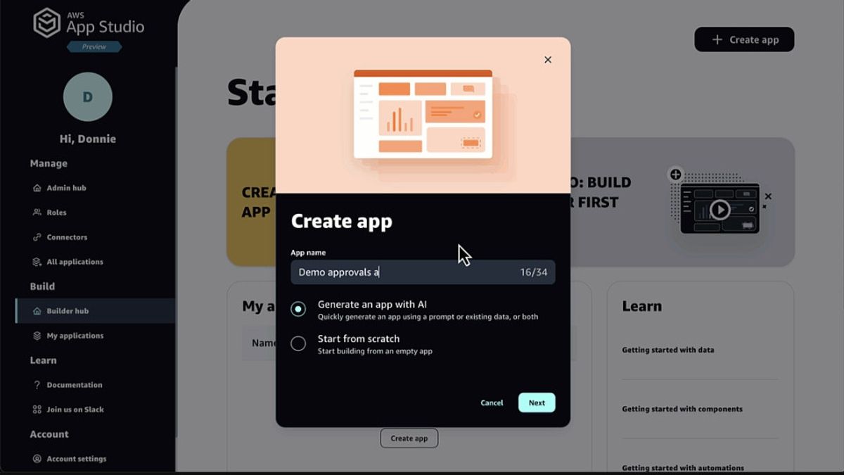 AWS introduit App Studio, un outil genai pour créer des applications uniquement par ordres texte