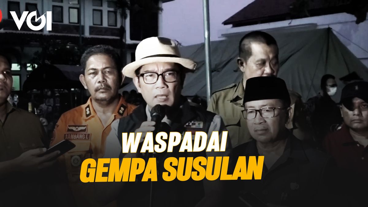 VIDEO: Gempa Cianjur, Ridwan Kamil Minta TNI-Polri Mendata Korban Gempa di Pelosok