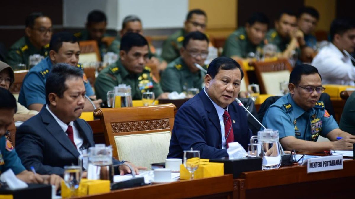 Prabowo's Voice Was High When Discussing The Ministry Of Defense's Budget Before Commission I