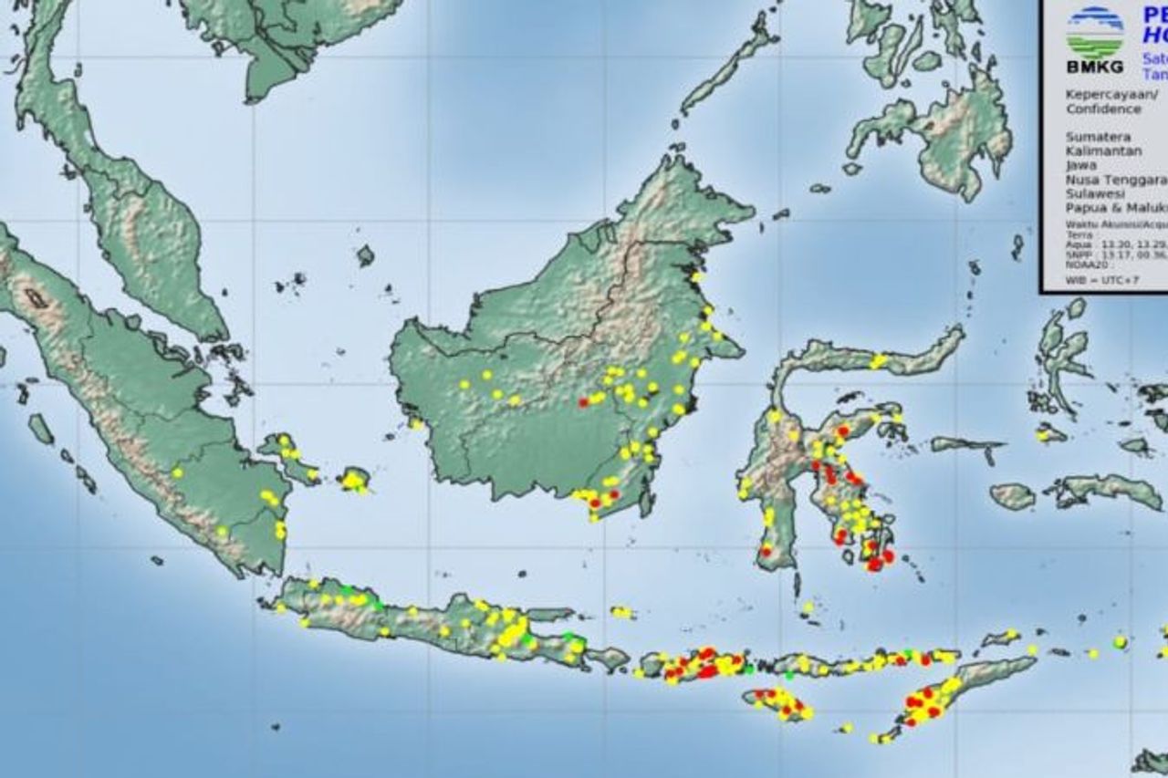 BMKG Records 24 Potential Hotspots Of Forest And Land Fires In 6 Regencies Of NTT