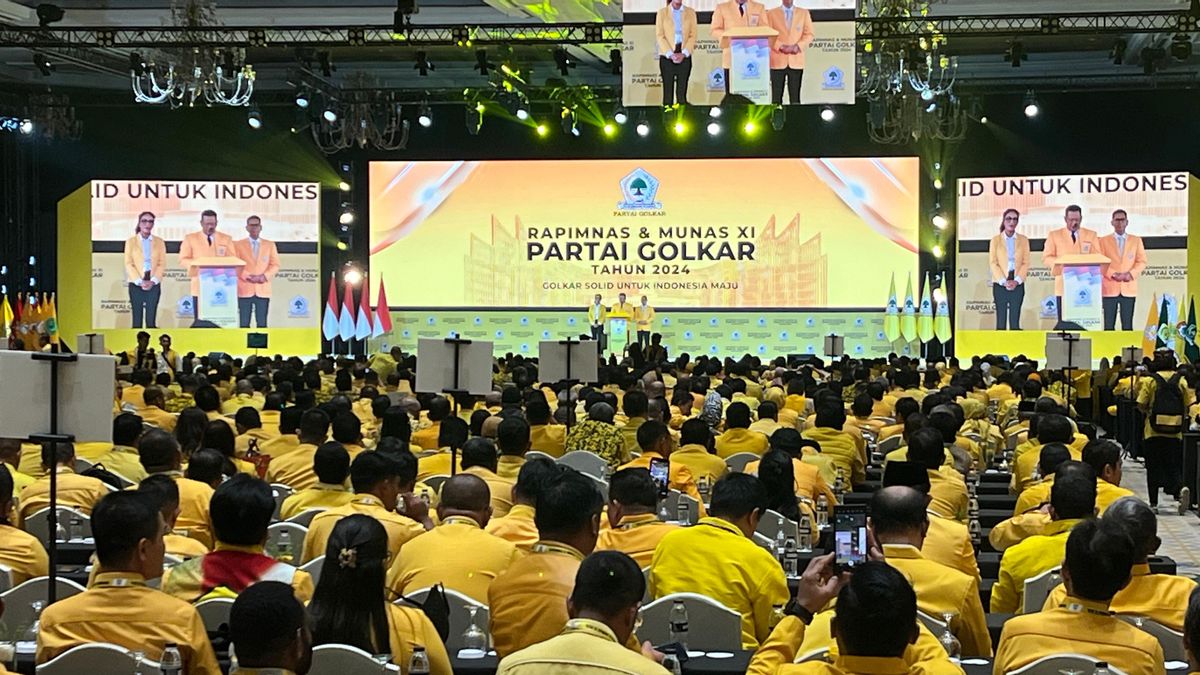 Hingga Sore Ini Airlangga Hartarto Tak Hadiri Munas-Rapimnas Golkar di JCC