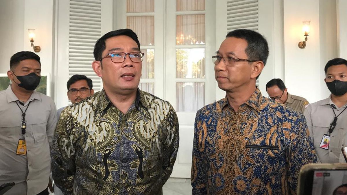 Bertemu Heru Budi, Ridwan Kamil Bicara Hibah Jakarta ke Jabar untuk Tangani Banjir 