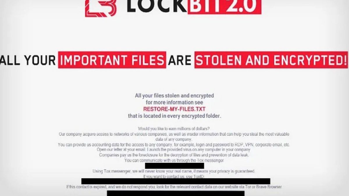 LockBit, un ransomware russe volant 1,8 billion de roupies