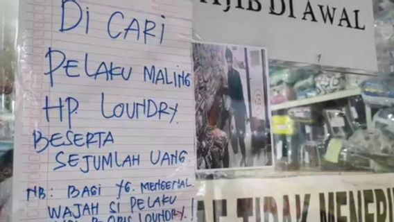 Kesal Uang dan HP Dicuri Pelanggan, Pemilik Laundry di Cakung Pasang Foto Pelaku di Pintu Masuk 