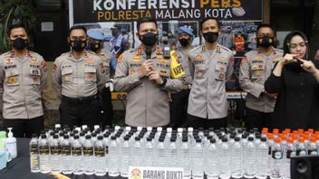Dianggap Jadi Pemicu Gangguan Keamanan, Polresta Malang Amankan 2.820 Botol Miras Jenis Arak Bali